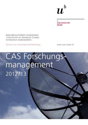 CAS Forschungsmanagement 2 - Zentrum für universitäre ...