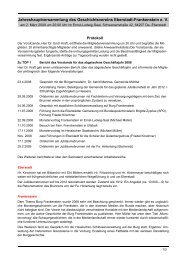 Protokoll der Jahreshauptversammlung 2009 - Geschichtsverein ...