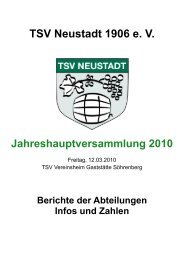 TSV Neustadt 1906 e. V. Jahreshauptversammlung ... - Verein-im-Web