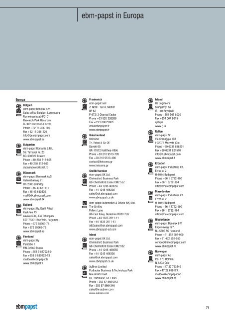 EC/AC Radialventilatoren - RadiCal Ausgabe 04/2011 - Breuell ...