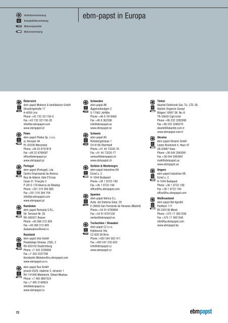 EC/AC Radialventilatoren - RadiCal Ausgabe 04/2011 - Breuell ...