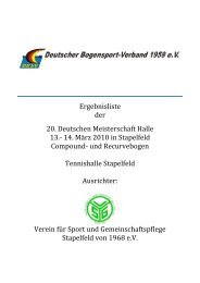 20. Deutsche Meisterschaft FITA Halle 13.- 14. März ... - BSC Dessau