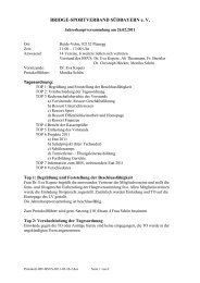 Protokoll Jahreshauptversammlung 2011
