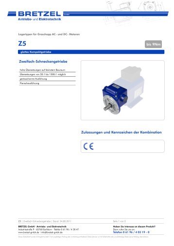 PDF (298 KB) - BRETZEL GmbH - Antriebs