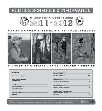 Contents: - Alabama Department of Conservation and Natural ...