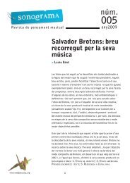 Salvador Brotons: breu recorregut per la seva mÃºsica