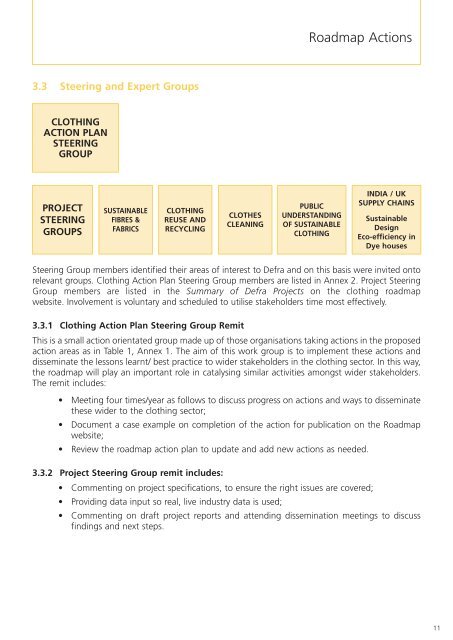 SUSTAINABLE CLOTHING ACTION PLAN - Defra