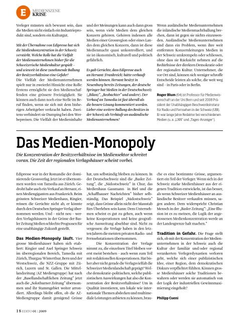 EDITO+KLARTEXT. Das Medienmagazin.