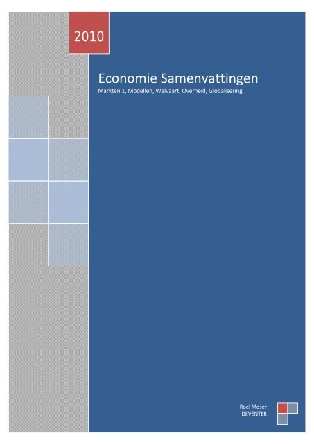 Economie-samenvatting-eindexamen