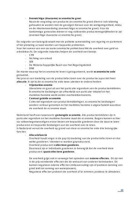 Economie-samenvatting-eindexamen