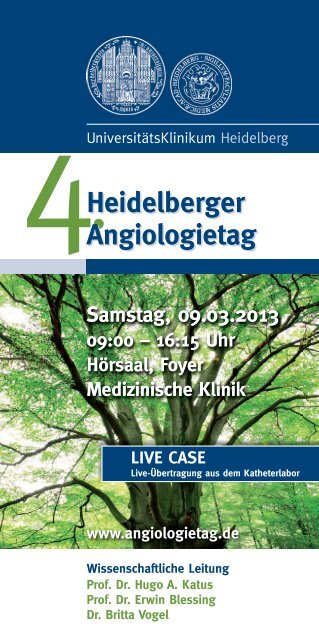 Heidelberger Angiologietag Heidelberger Angiologietag