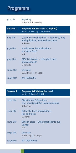 Heidelberger Angiologietag Heidelberger Angiologietag