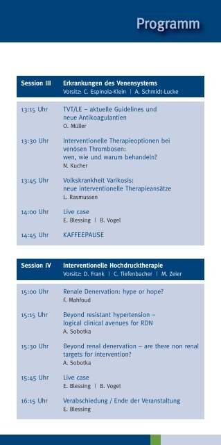 Heidelberger Angiologietag Heidelberger Angiologietag