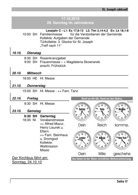 17:00 Uhr - St. Joseph Stadthagen