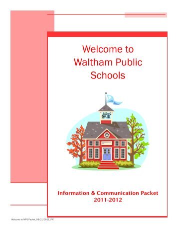 table of contents - Waltham Public Schools