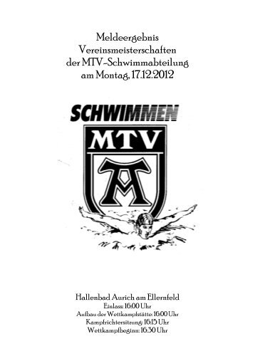 Wettkampf 2 - MTV Aurich