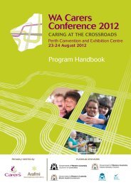 View the Program Handbook - Carers WA