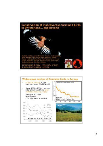 Conservation of insectivorous farmland birds in Switzerland… and ...