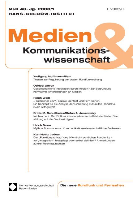 Kommunikations- wissenschaft - Medien ...