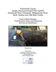 Snohomish County Quality Assurance Project Plan (QAPP ...