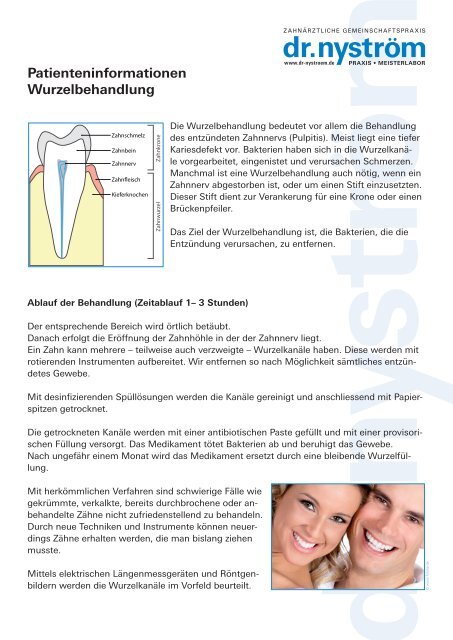 Patienteninformationen Wurzelbehandlung