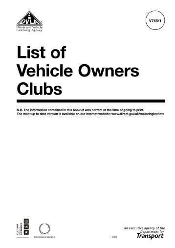 List of Vehicle Owners Clubs - DriveAll Driver Training