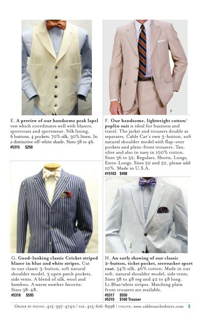 CLASSIC MENSWEAR 2010/2011 - Cable Car Clothiers