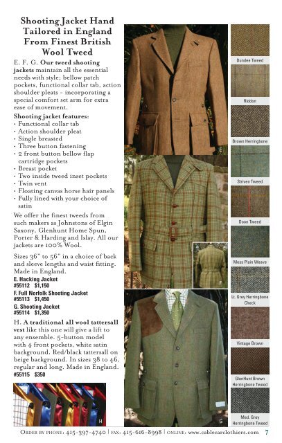 CLASSIC MENSWEAR 2010/2011 - Cable Car Clothiers