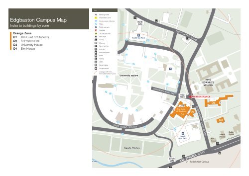 Edgbaston Campus Map (PDF - 2MB) - University of Birmingham