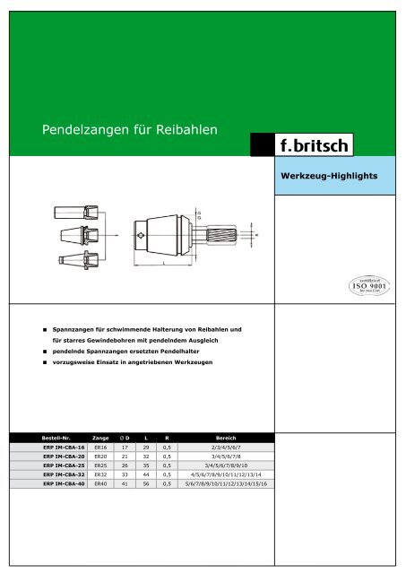 ISO-Wendeplatten mit AZ7 Spanbrecher - Friedrich Britsch GmbH ...