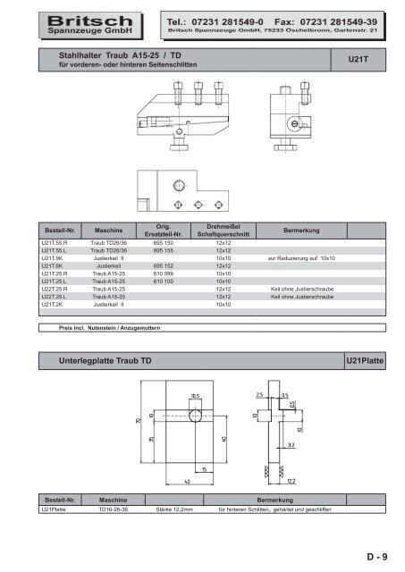 Katalog Online - Britsch Spannzeuge GmbH