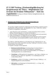 07.12.2007 Fachtag Ã¢ÂÂKindeswohlgefÃÂ¤hrdung bei Drogenkonsum der ...