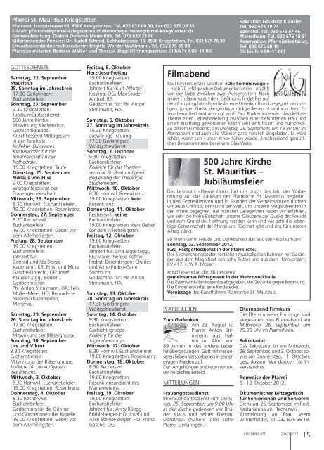 Solothurn - Kirchenblatt