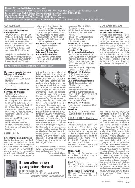 Solothurn - Kirchenblatt