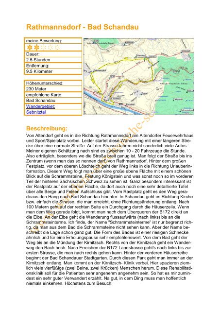 Rathmannsdorf - Bad Schandau - Wandern in der Sächsische ...