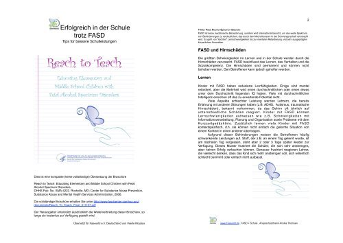 Reach2Teach deutsch - FASD - Deutschland eV