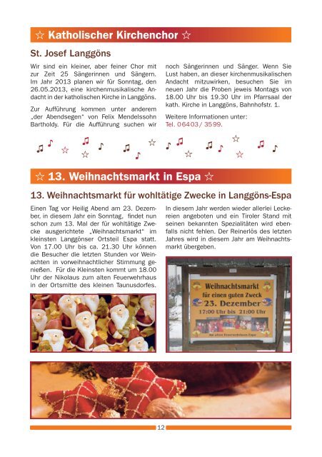 26. Langgönser Weihnachtsmarkt - Gemeinde Langgöns