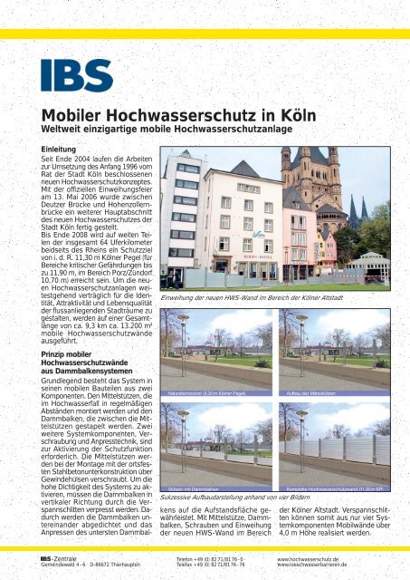 Mobiler Hochwasserschutz in Köln