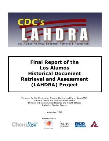 ChemRisk et al 2010 Final LAHDRA Report