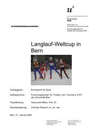 Langlauf-Weltcup in Bern - Forschungsinstitut für Freizeit und ...