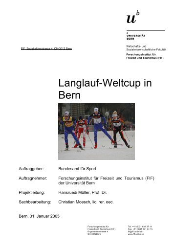Langlauf-Weltcup in Bern - Forschungsinstitut für Freizeit und ...
