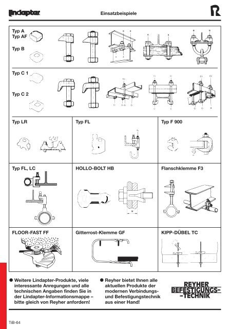 Weitere Lindapter-Produkte, viele - REYHER