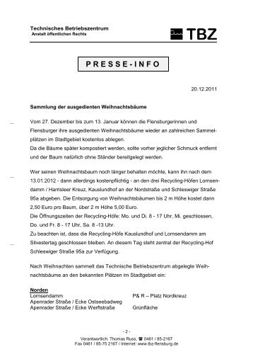 presse-info - TBZ Flensburg