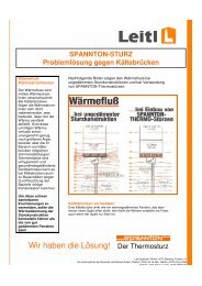 SPANNTON-STURZ Problemlösung gegen Kältebrücken - Pexider