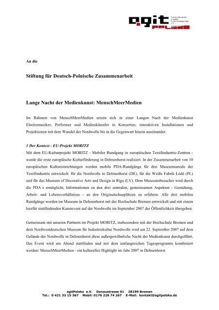 Stiftung für Deutsch-Polnische Zusammenarbeit ... - mikro orchestra