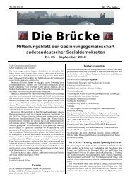 Die Brücke Mitteilungsblatt der ... - Seliger Gemeinde