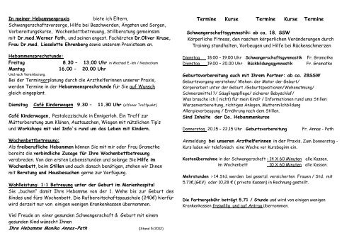 Prospekt Vorlage Seite 1 4 Stand 9 12 Frauenarzt Ennigerloh