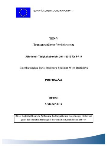 TEN-V Transeuropäische Verkehrsnetze - Magistrale für Europa