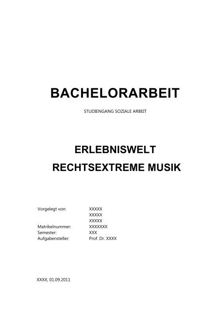 erlebniswelt rechtsextreme musik - Jugendpflege - Stadt Burghausen