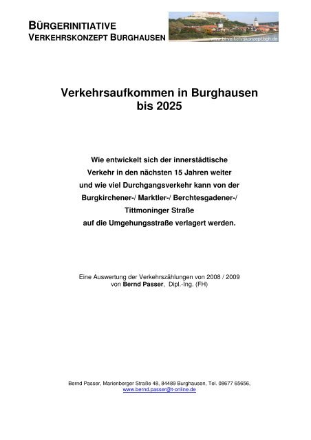 Verkehrsaufkommen in Burghausen bis 2025 - Bürgerinitiative ...